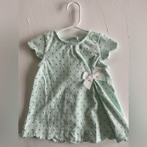 Tahari Baby 18 mo. Mint dress with gold polka dots